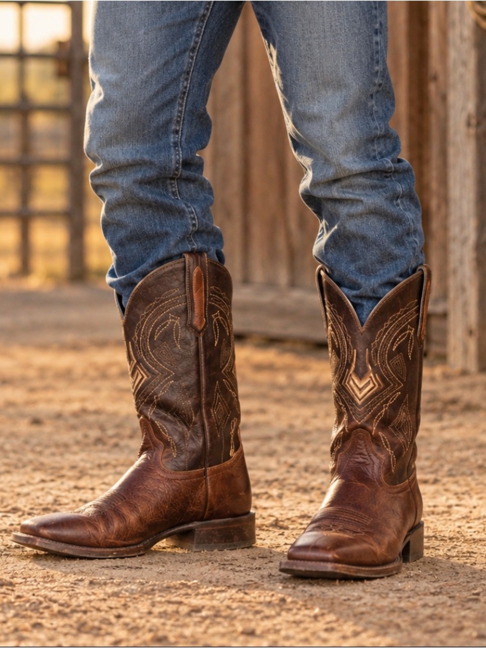 Cody James Men’s Brown Leather Western Cowboy Boots Size 12D